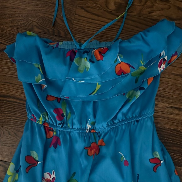 Strapless Blue summer dress - Picture 2 of 4